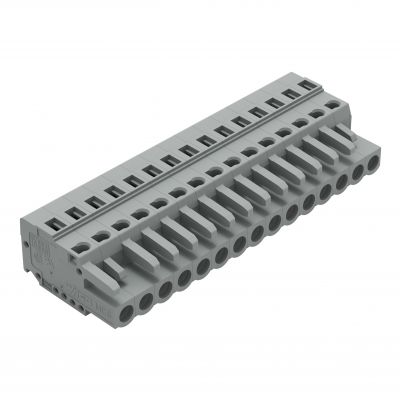 Gniazdo MCS-MIDI Classic 15-biegunowe szare raster 5mm 231-115/102-000 /25szt./ WAGO (231-115/102-000)