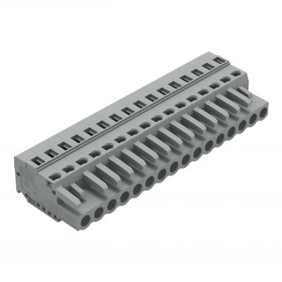 Gniazdo MCS-MIDI Classic 16-biegunowe szare raster 5mm 231-116/102-000 /25szt./ WAGO (231-116/102-000)