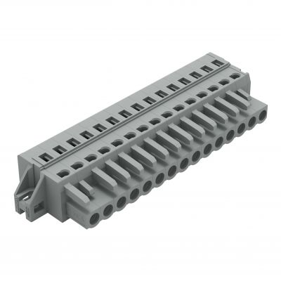 Gniazdo MCS-MIDI Classic 15-biegunowe szare raster 5mm 231-115/031-000 /25szt./ WAGO (231-115/031-000)