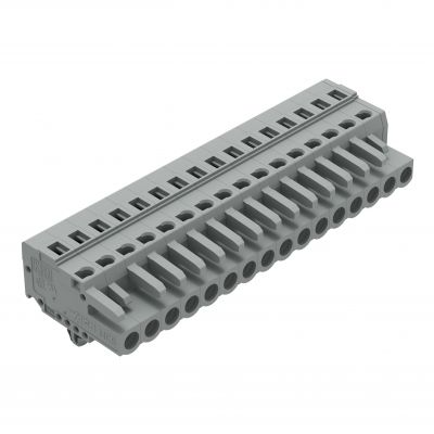 Gniazdo MCS-MIDI Classic 16-biegunowe szare raster 5mm 231-116/008-000 WAGO (231-116/008-000)