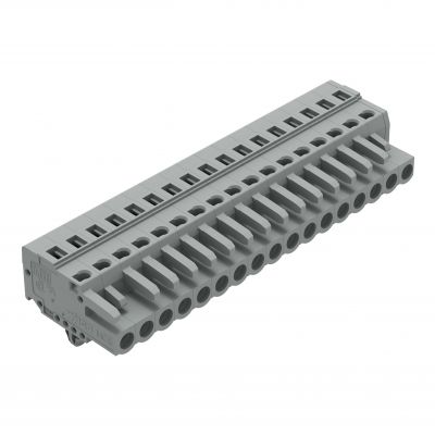 Gniazdo MCS-MIDI Classic 17-biegunowe szare raster 5mm 231-117/008-000 /25szt./ WAGO (231-117/008-000)