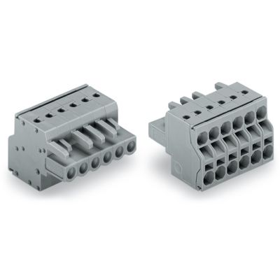 Gniazdo MCS-MIDI Classic 2-biegunowe szare raster 5mm 231-2102/026-000 /100szt./ WAGO (231-2102/026-000)