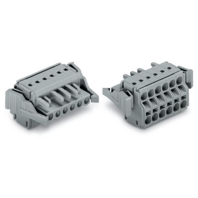 Gniazdo MCS-MIDI Classic 2-biegunowe szare raster 5mm 231-2102/037-000 /100szt./ WAGO (231-2102/037-000)