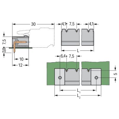 Wtyk MCS-MIDI Classic 4-biegunowy czarny raster 7,5mm 231-834/001-000 /100szt./ WAGO (231-834/001-000)