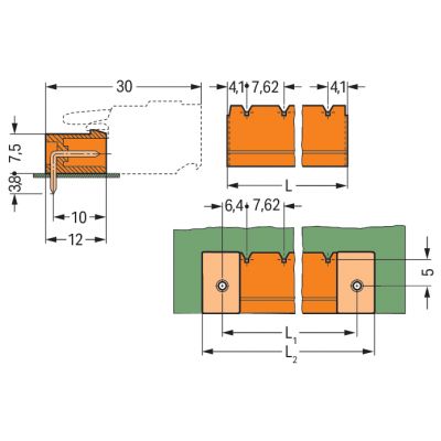 Wtyk MCS-MIDI Classic 2-biegunowy pomarańczowy raster 7,62mm 231-932/001-000 /100szt./ WAGO (231-932/001-000)