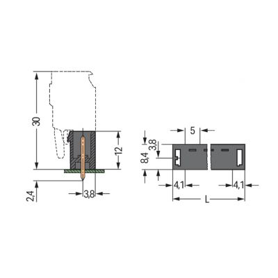 Wtyk MCS-MIDI Classic 6-biegunowy szary raster 5mm 231-136/001-000/105-604 /100szt./ WAGO (231-136/001-000/105-604)