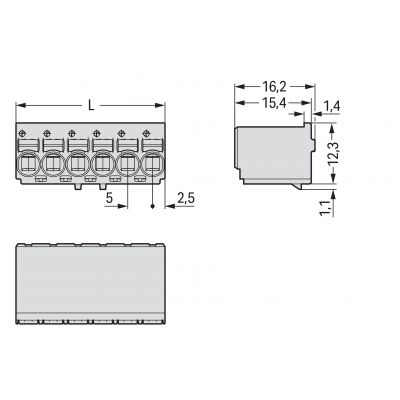 Gniazdo picoMAX raster 5mm 4-biegunowy 2092-1124 /200szt./ WAGO (2092-1124)