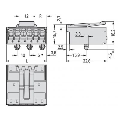 Wtyk picoMAX raster 5mm 6-biegunoweunowy ze stopkami zatrzaskowymi 2092-1526/020-000 /50szt./ WAGO (2092-1526/020-000)