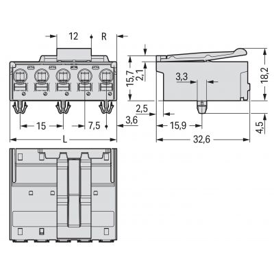 Wtyk picoMAX raster 7,5mm 5-biegunoweunowy ze stopkami zatrzaskowymi 2092-3525/020-000 /50szt./ WAGO (2092-3525/020-000)