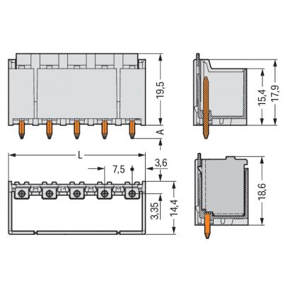 Wtyk picoMAX raster 7,5mm 2-biegunoweunowy z prostymi pinami lutowniczymi 2092-3402 /100szt./ WAGO (2092-3402)