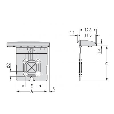 Gniazdo picoMAXeCOM raster 5mm 8-biegunowe z kątowymi pinami lutowniczymi z płytką 2092-1358 /50szt./ WAGO (2092-1358)