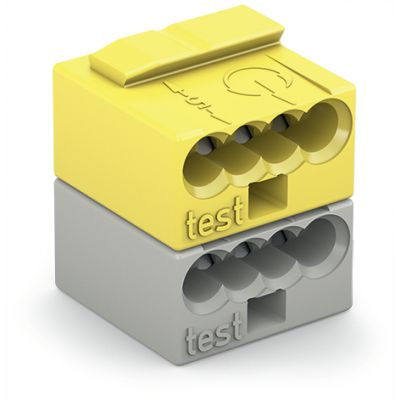 Złączka do terminali sieciowych 4x 0,6-0,8mm2 jasnoszara / żółta 243-212 /50szt./ WAGO (243-212)