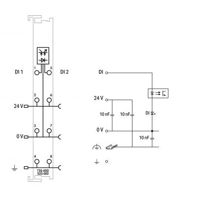 Moduł 2DI 24V DC 3,0ms/T 750-400/025-000 WAGO (750-400/025-000)