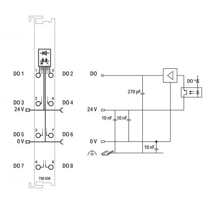 Moduł 8DO 24V DC 0,5A 750-536 WAGO (750-536)