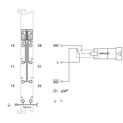 Moduł 2DO 125V AC 0,5A przekaznikowy 2p 750-514 WAGO (750-514)