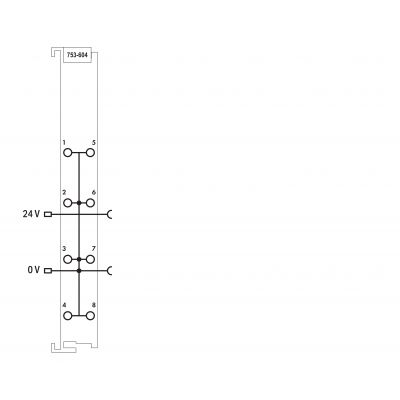 Moduł z dodatkowymi zaciskami 0V DC 753-604 WAGO (753-604)
