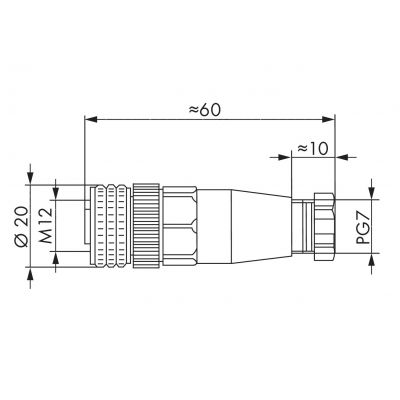 gniazdo proste M12 CAN (756-9211/040-000)