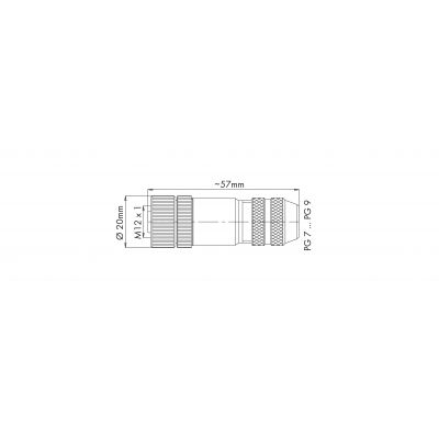 Gniazdo proste M12 PROFIBUS 756-9402/060-000 WAGO (756-9402/060-000)