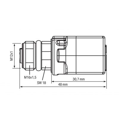 Adapter gniazda M12 / gniazdo RJ45 układ prosty 756-9504/040-000 WAGO (756-9504/040-000)