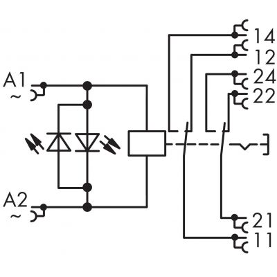 moduł przekaźnikowy w obudowie modułowej 230 V AC 8A 2p (789-1549)