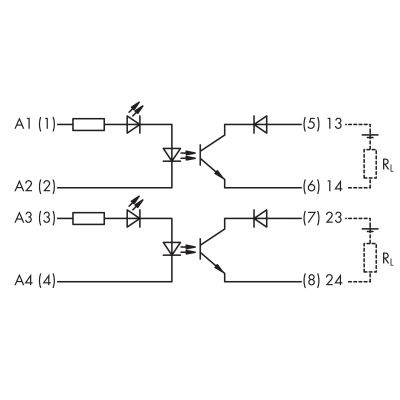 Optoseparator JUMPFLEX 4V/9-60V DC 0,1A 857-1494 WAGO (857-1494)
