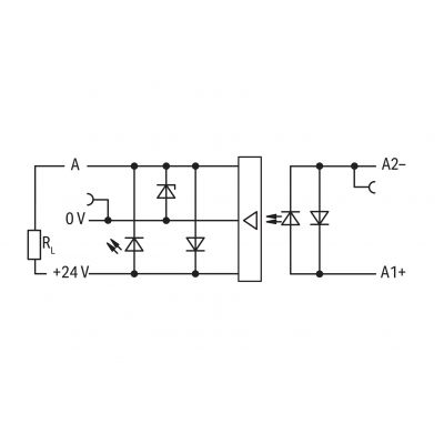 Złączka z optoseparatorem 5V DC / 24V DC / 0,5A / 25kHz 859-702 WAGO (859-702)