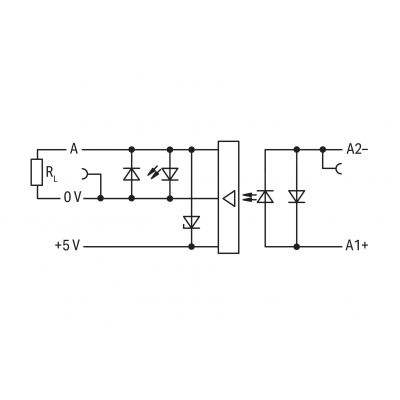 Złączka z optoseparatorem 24V DC / 5V DC / 0,5A / 10kHz 859-756 WAGO (859-756)