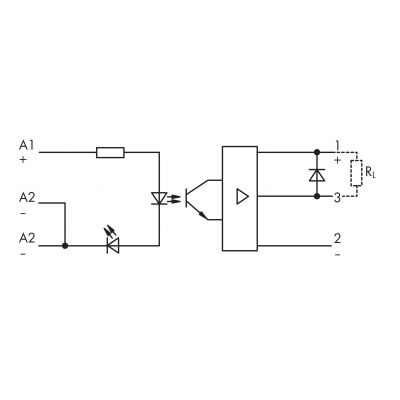 Optoseparator 15mm 24V DC / 24V DC 5A 286-721 WAGO (286-721)