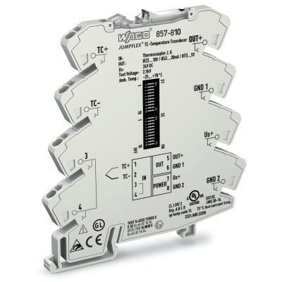 Przetwornik pomiarowy JUMPFLEX temperaturowy do termopar J,K 857-810 WAGO (857-810)