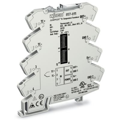 Przetwornik separacyjny JUMPFLEX temperaturowy do termopar J,K 857-811 WAGO (857-811)