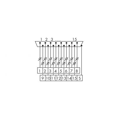Moduł przejściowy ze złączem męskim D-Sub 9-torowy 289-720 WAGO (289-720)