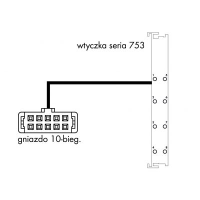 Przewód taśmowy 1x 753 / 10-biegunowy 1m 706-7753/300-100 WAGO (706-7753/300-100)