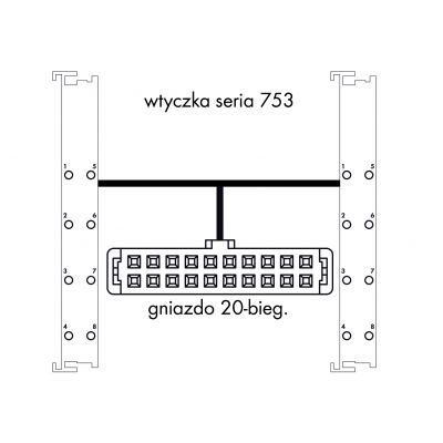 przewód taśmowy 2x753/20-bieg. 1m (706-7753/301-100)