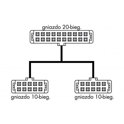 Przewód taśmowy 20-biegunowy / 2x 10-biegunowy 1m 706-7753/302-100 WAGO (706-7753/302-100)