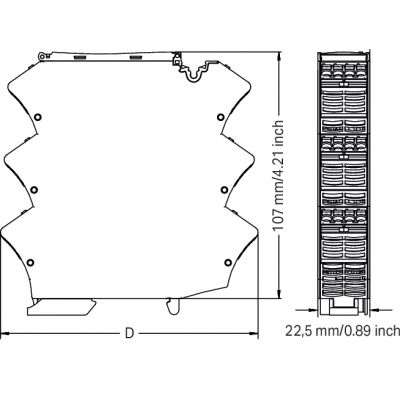 modularna pusta obudowa układ przyłączy 2/2 (2857-121)