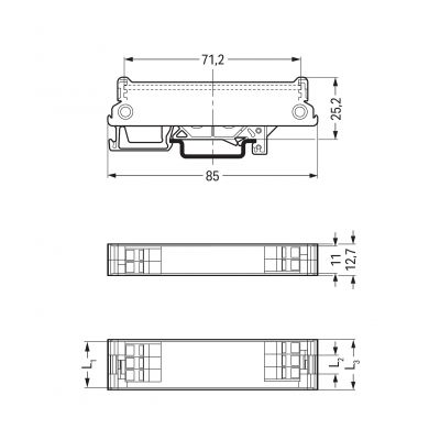 Ścianka boczna podstawki montażowej grubość 6,35mm 288-601 /24szt./ WAGO (288-601)