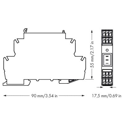 wyłącznik 1-biegunowy 10 A/250 V AC (789-801)