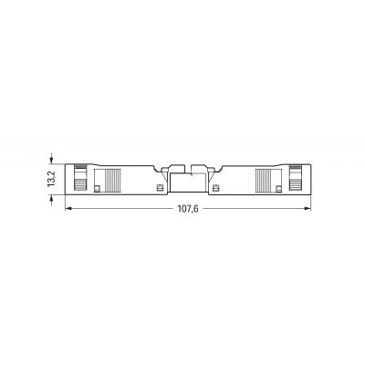Wtyk 2-torowy czarny z obudową odciążającą naciąg WINSTA MINI 890-112 /50szt./ WAGO (890-112)