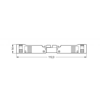 Wtyk 3-torowy biały z obudową odciążającą naciąg WINSTA MINI 890-133 /50szt./ WAGO (890-133)