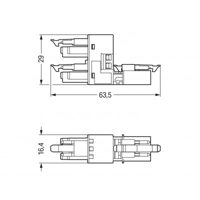 h-Verteiler. St / Bu?Bu. 3-pol. 3x V (890-1761)