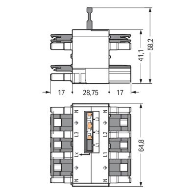 Rozgałęźnik czerwony WINSTA 770-940 /10szt./ WAGO (770-940)