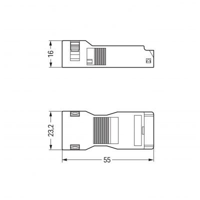 Obudowa odciążająca przewody 4-torowa czarna 890-504 /50szt./ WAGO (890-504)