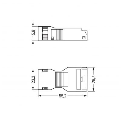 Obudowa odciążająca przewody 5-torowa czarna 890-505 /50szt./ WAGO (890-505)