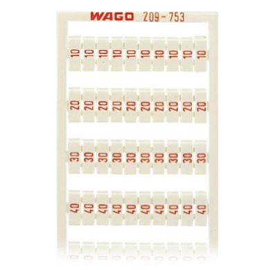 Ramka z oznacznikami 20x 10 20-50 nadruk czerwony 209-753 /5szt./ WAGO (209-753)