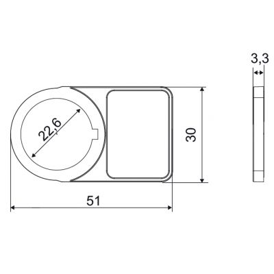 Ramki uniwersalne do przycisków 27 x 19 mm czarne 210-853 /100szt./ WAGO (210-853)