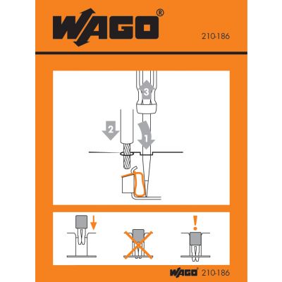 Etykieta z instrukcją obsługi dla grup 279 do 285 210-186 /100szt./ WAGO (210-186)