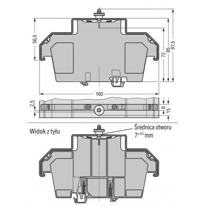 Pokrywa typ 2 długość 1 m 709-154 WAGO (709-154)