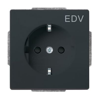 CARAT/FUTURE  Gniazdo SCHUKO Z nadrukiem „EDV” Z szybkozłączami Z uziemieniem, 2P+E Z przesłonami an (2CKA002013A5266)