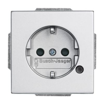 FUTURE Gniazdo SCHUKO Oświetlenie kontrolne z diodami LED aluminiowo srebrny (2CKA002013A5285)