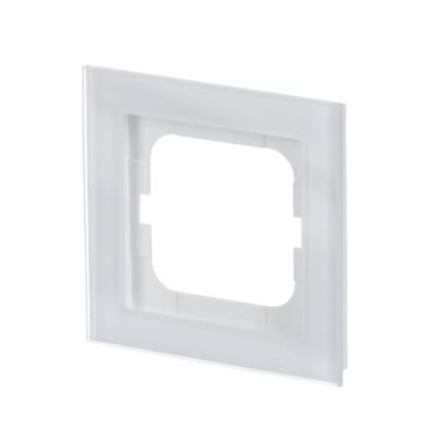 AXCENT Ramka 1-krotna  białe szkło (2CKA001754A4437)